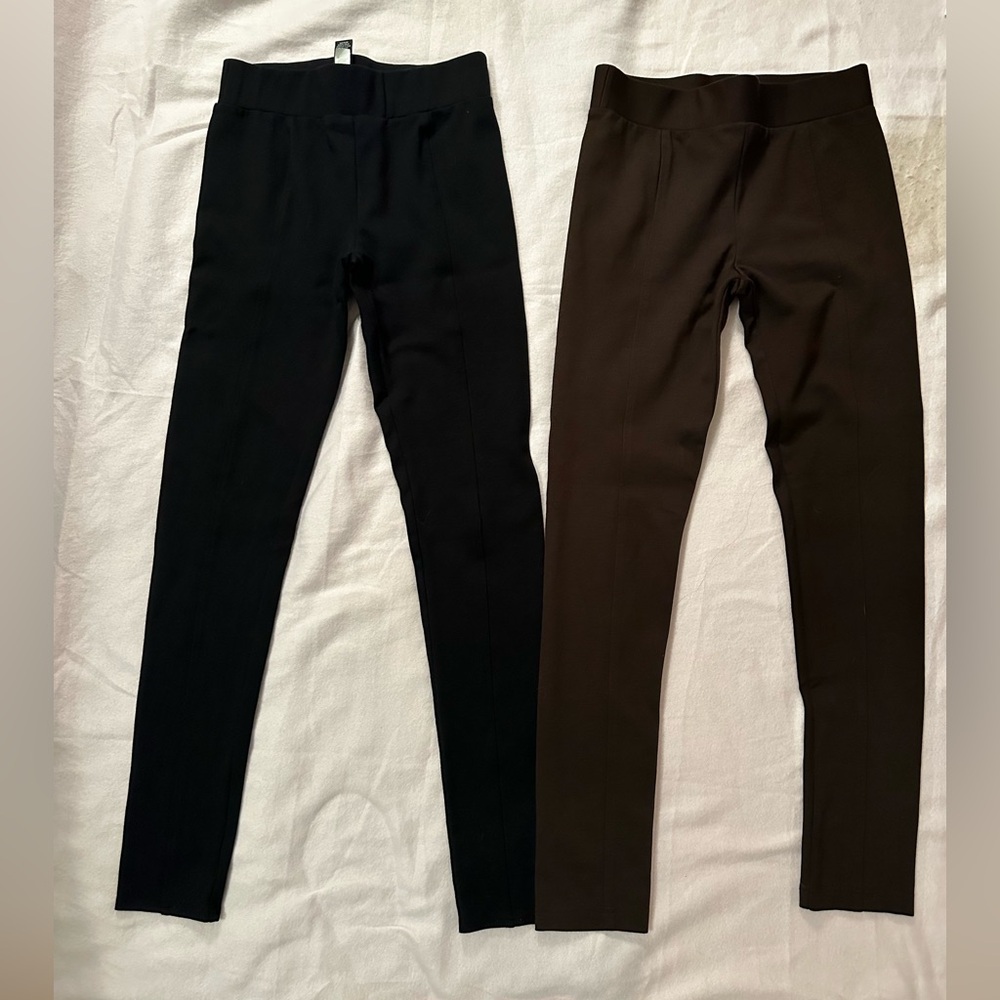 INC International Concepts Classic leggings, 2 pair size xsmall